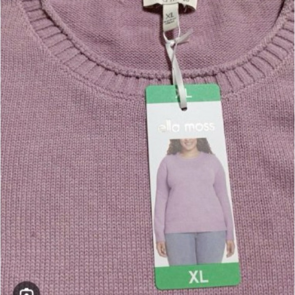 Ella Moss Women's Lavender Crew Neck Sweater